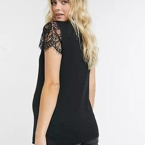 ASOS Maternity t-shirt with lace sleeve
